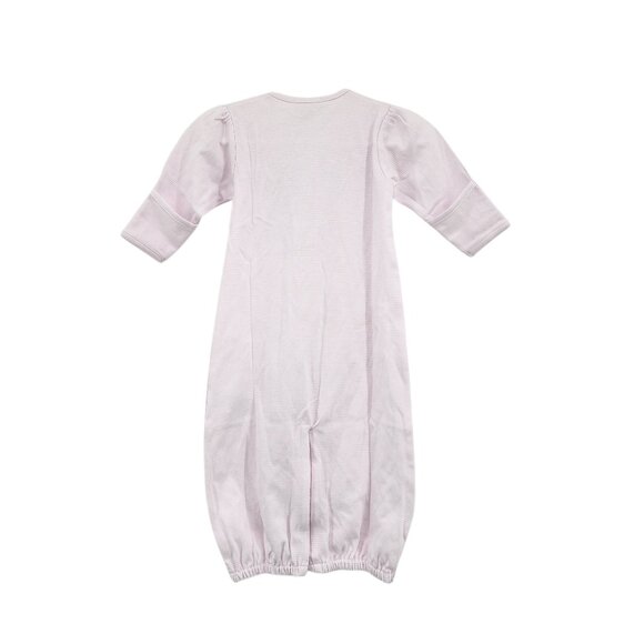 Kissy Kissy Pima Cotton Stripes Embroidered Puppy Converter Gown - Picture 4 of 10